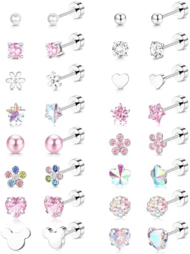 Flat Back Earrings for Girls Women Hypoallergenic Earrings...